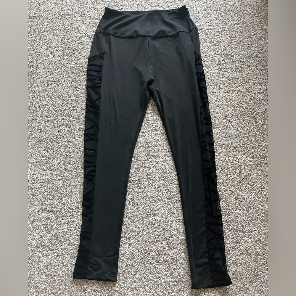 Shein Black Patterned Leggings